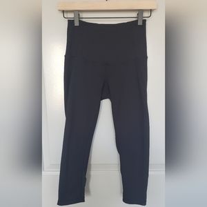 Zella High Waist Hatha Black Cropped Leggings in XS